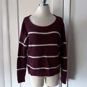 Hollister Women's Waffle Knit Striped Sweater ~ sz XS